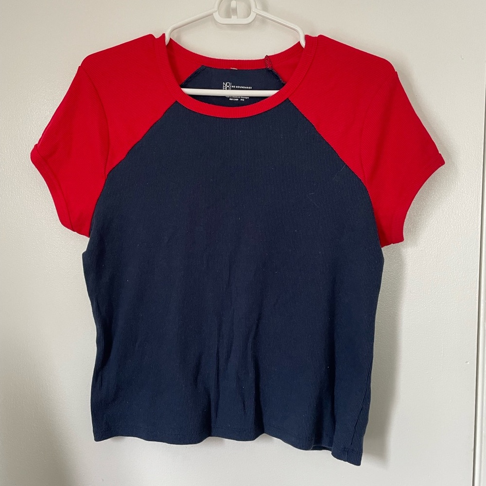 Red and Navy Blue Raglan T-Shirt
